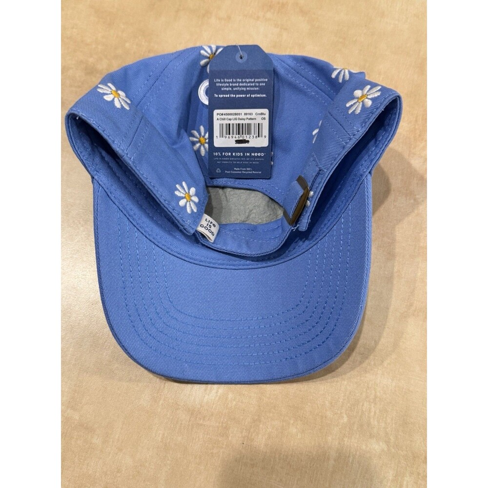 Life Is Good Daisy Chill Hat, Embroidered Flower Women’s Adjustable Baseball Cap - Picture 2 of 7